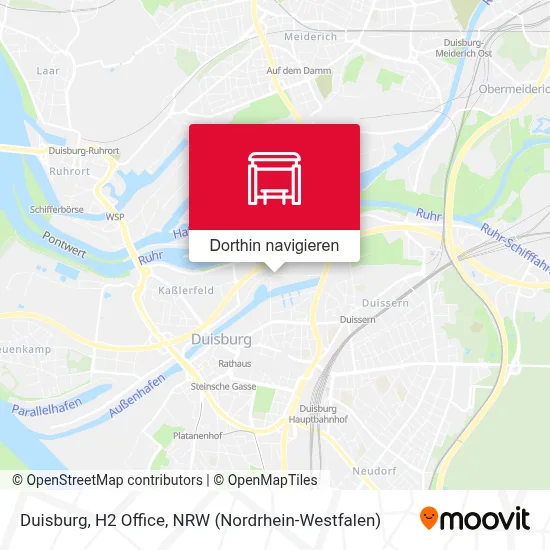 Duisburg, H2 Office Karte