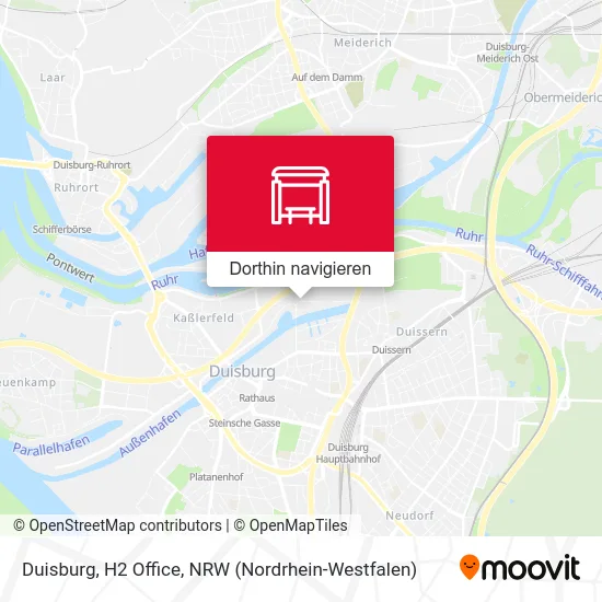 Duisburg, H2 Office Karte