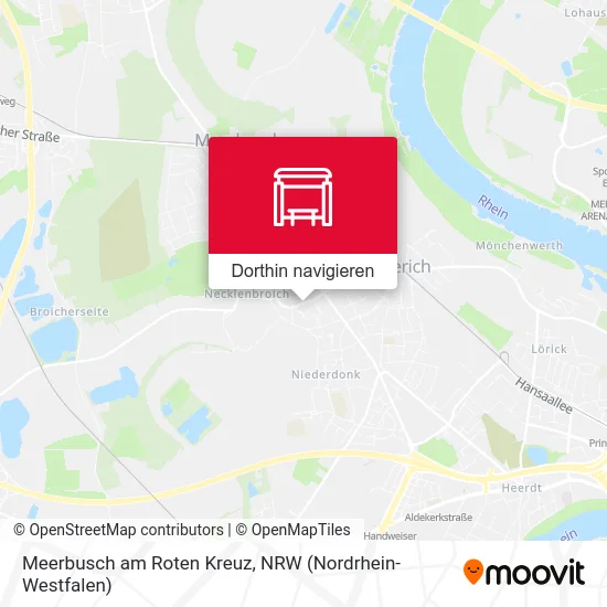 Meerbusch am Roten Kreuz Karte