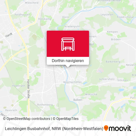 Leichlingen Busbahnhof Karte