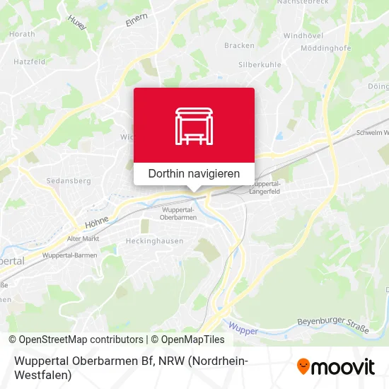 Wuppertal Oberbarmen Bf Karte