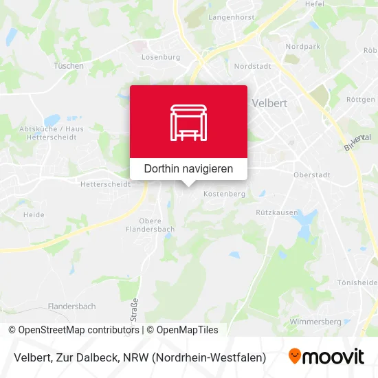 Velbert, Zur Dalbeck Karte