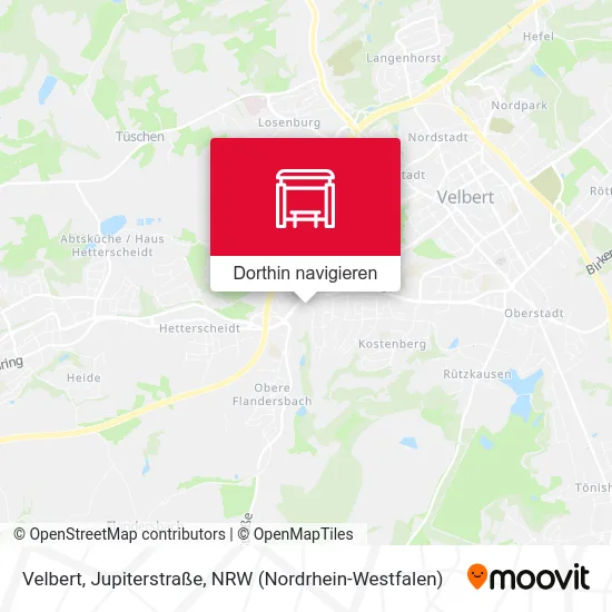 Velbert, Jupiterstraße Karte