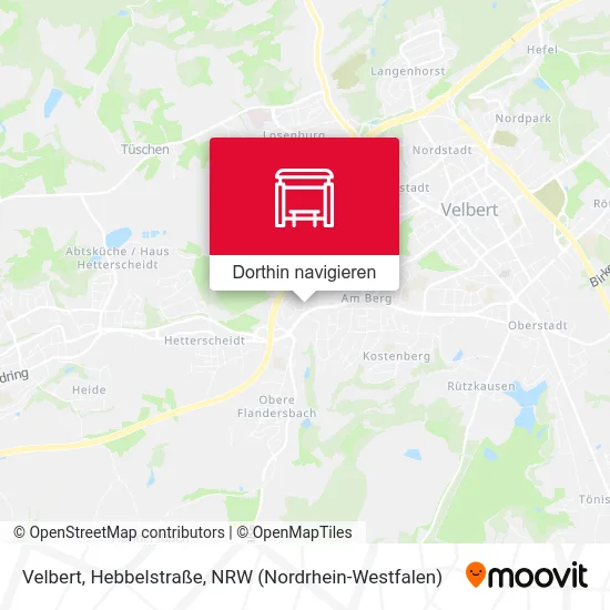 Velbert, Hebbelstraße Karte