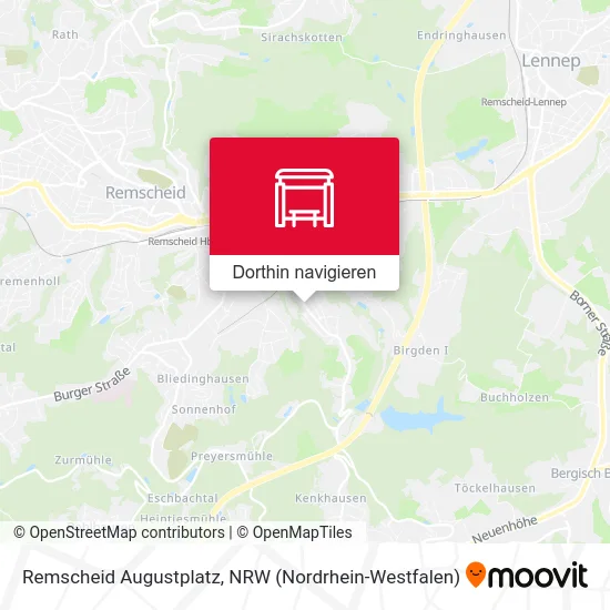 Remscheid Augustplatz Karte