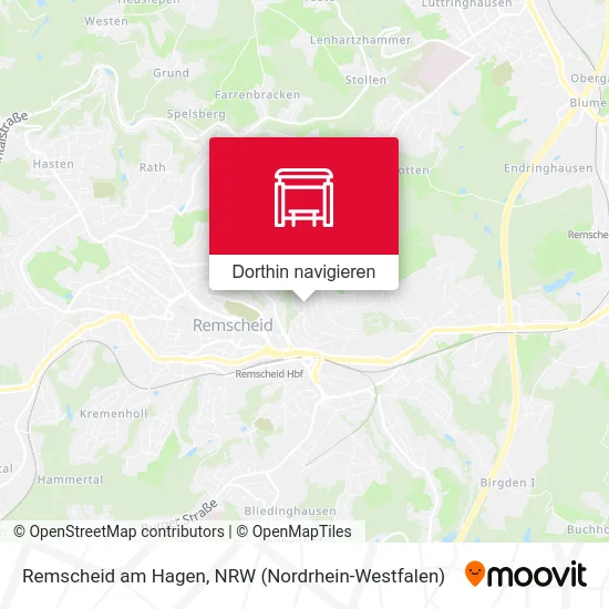 Remscheid am Hagen Karte
