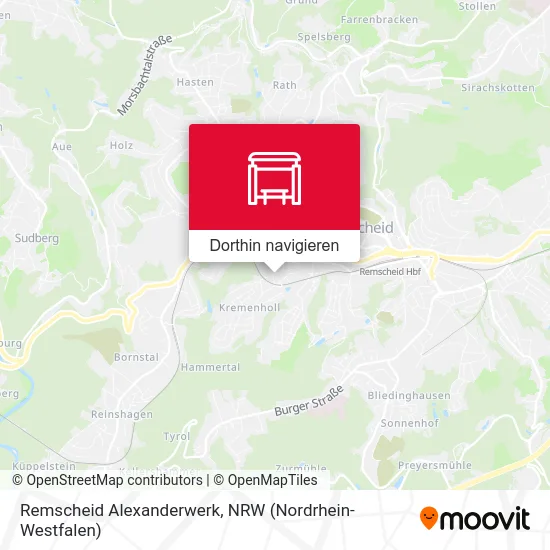 Remscheid Alexanderwerk Karte