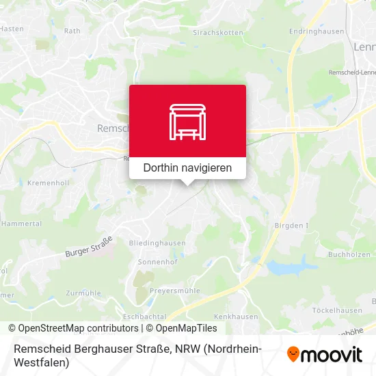 Remscheid Berghauser Straße Karte