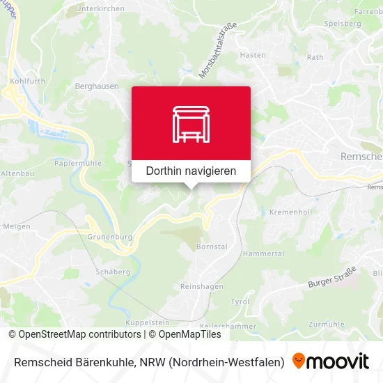 Remscheid Bärenkuhle Karte