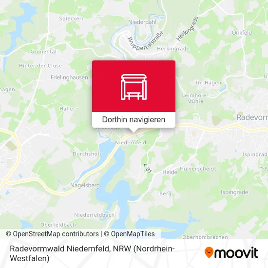 Radevormwald Niedernfeld Karte