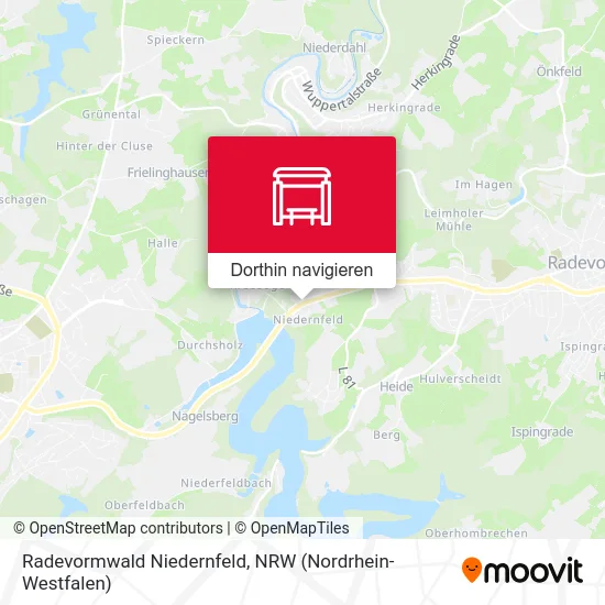 Radevormwald Niedernfeld Karte