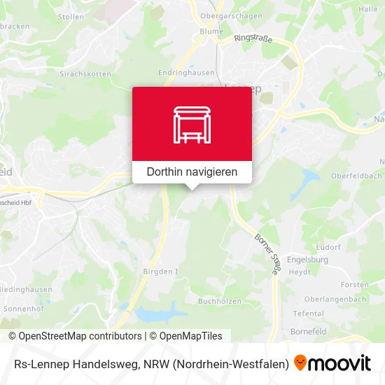 Rs-Lennep Handelsweg Karte