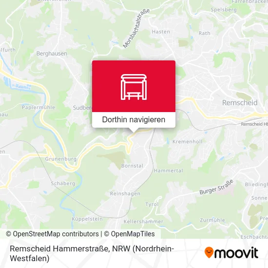 Remscheid Hammerstraße Karte