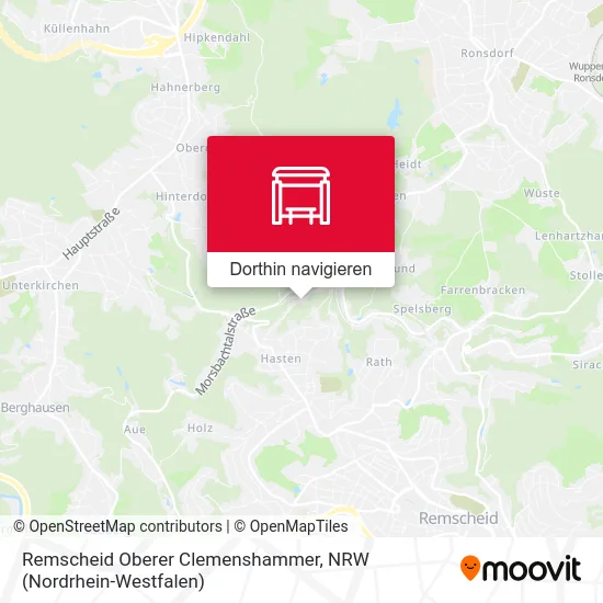 Remscheid Oberer Clemenshammer Karte