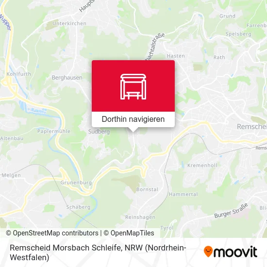 Remscheid Morsbach Schleife Karte