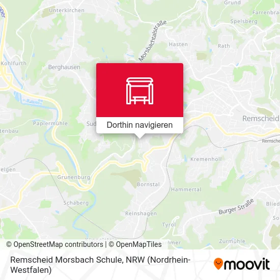 Remscheid Morsbach Schule Karte