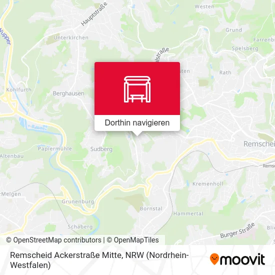 Remscheid Ackerstraße Mitte Karte
