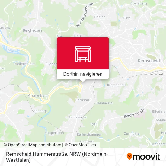 Remscheid Hammerstraße Karte