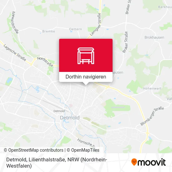 Detmold, Lilienthalstraße Karte