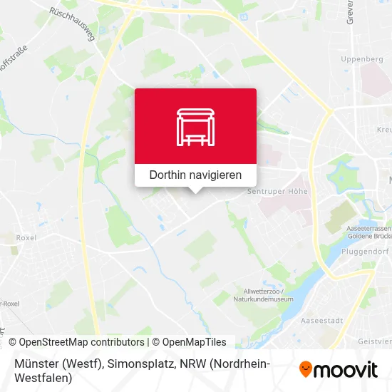 Münster (Westf), Simonsplatz Karte