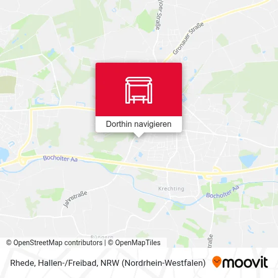 Rhede, Hallen-/Freibad Karte