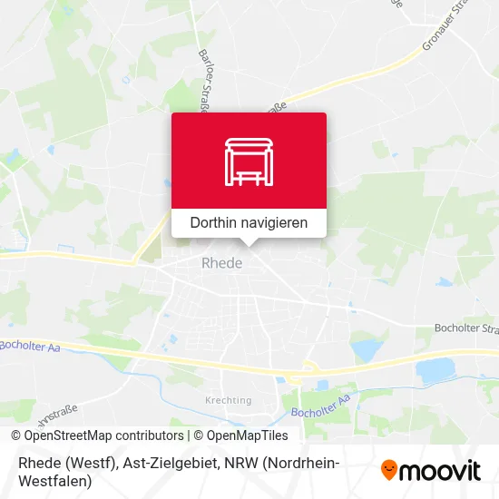 Rhede (Westf), Ast-Zielgebiet Karte