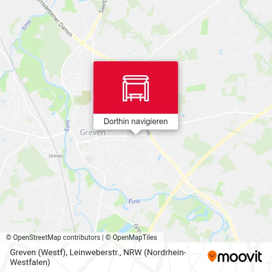 Greven (Westf), Leinweberstr. Karte