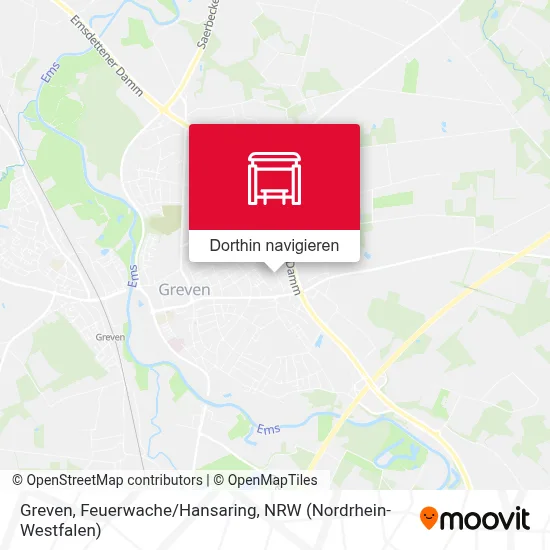 Greven, Feuerwache/Hansaring Karte