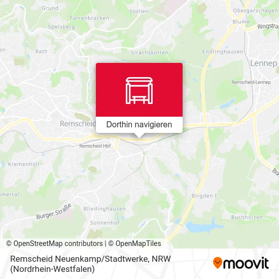 Remscheid Neuenkamp/Stadtwerke Karte