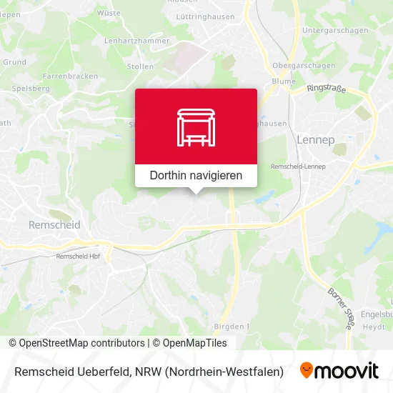 Remscheid Ueberfeld Karte