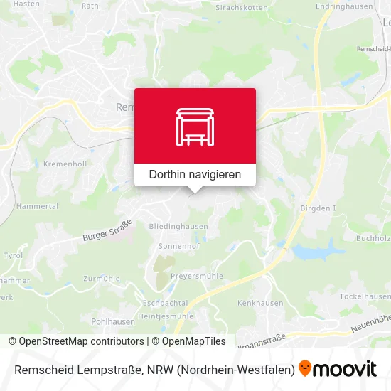 Remscheid Lempstraße Karte
