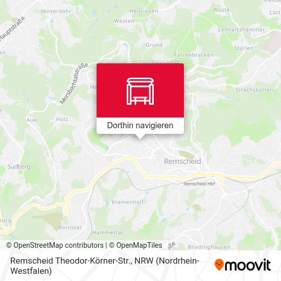 Remscheid Theodor-Körner-Str. Karte