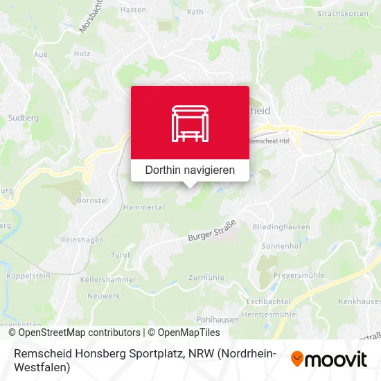 Remscheid Honsberg Sportplatz Karte