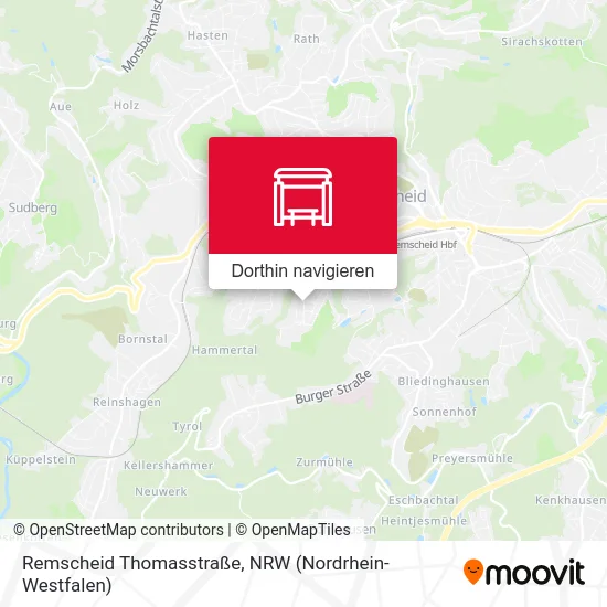 Remscheid Thomasstraße Karte