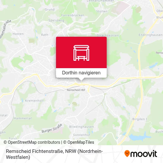 Remscheid Fichtenstraße Karte