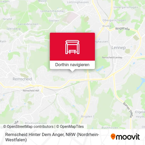 Remscheid Hinter Dem Anger Karte