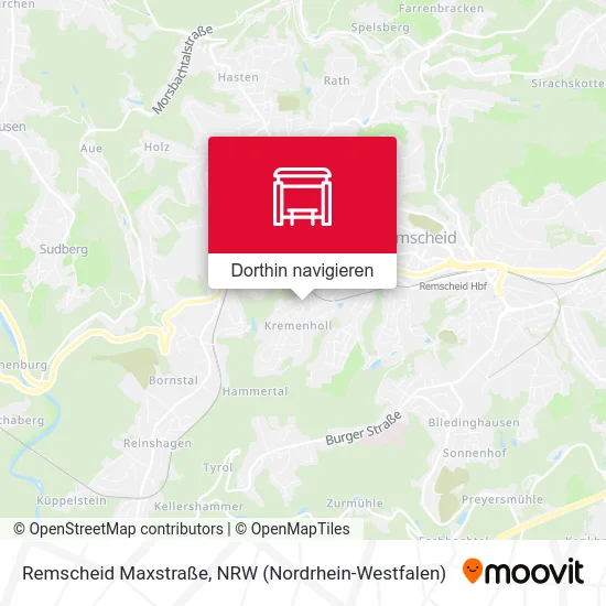Remscheid Maxstraße Karte
