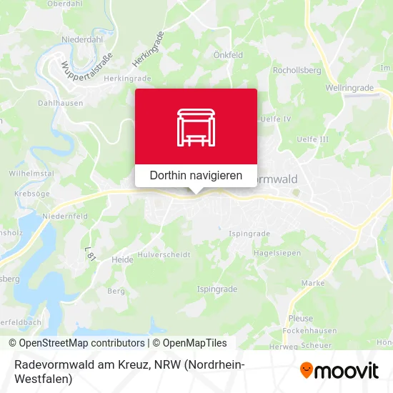 Radevormwald am Kreuz Karte