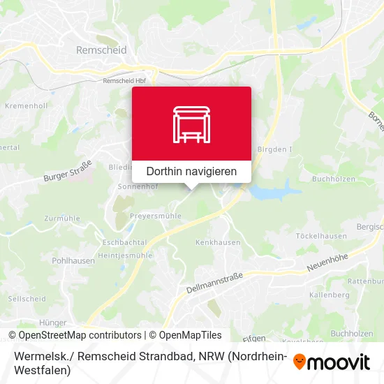 Wermelsk./ Remscheid Strandbad Karte