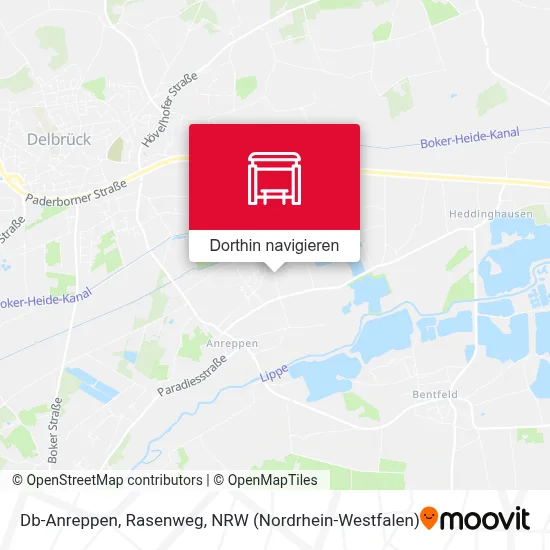 Db-Anreppen, Rasenweg Karte