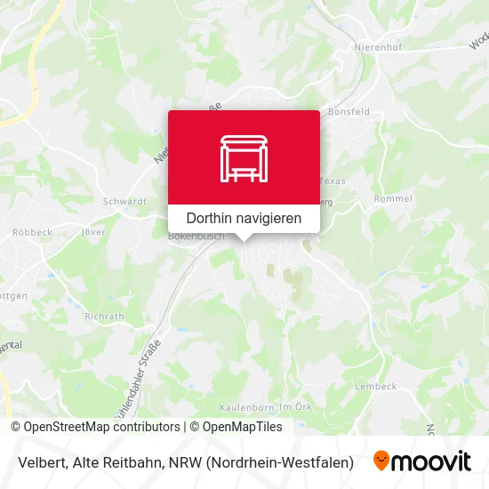 Velbert, Alte Reitbahn Karte