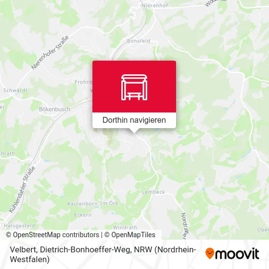 Velbert, Dietrich-Bonhoeffer-Weg Karte