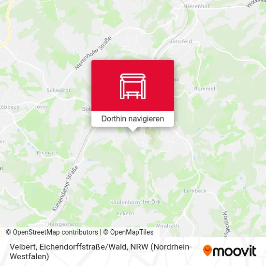 Velbert, Eichendorffstraße / Wald Karte