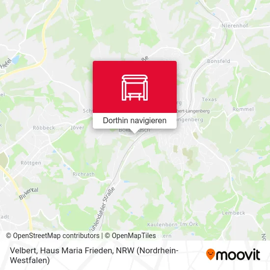 Velbert, Haus Maria Frieden Karte