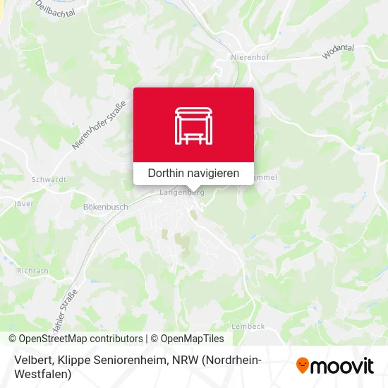 Velbert, Klippe Seniorenheim Karte