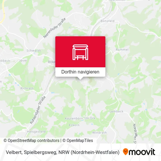 Velbert, Spielbergsweg Karte