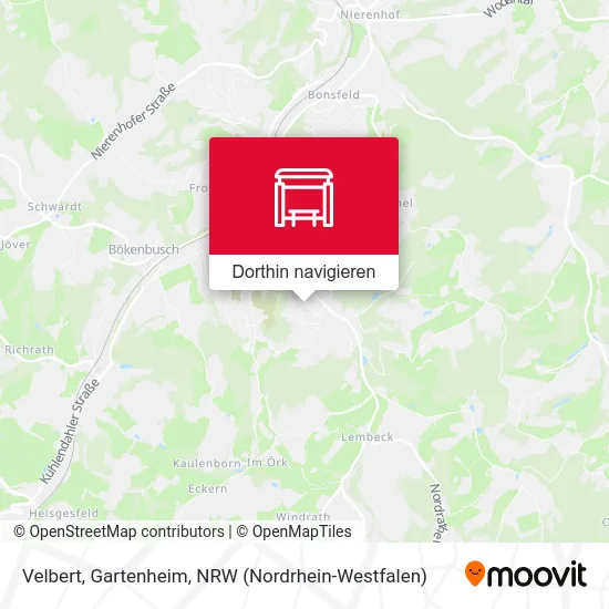 Velbert, Gartenheim Karte
