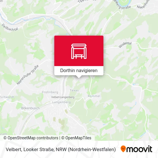 Velbert, Looker Straße Karte