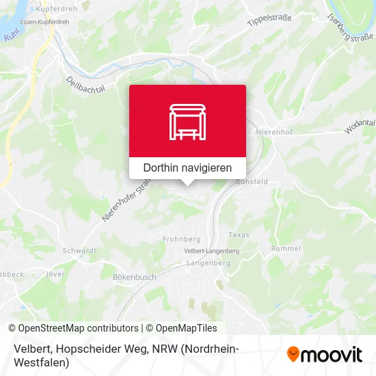 Velbert, Hopscheider Weg Karte