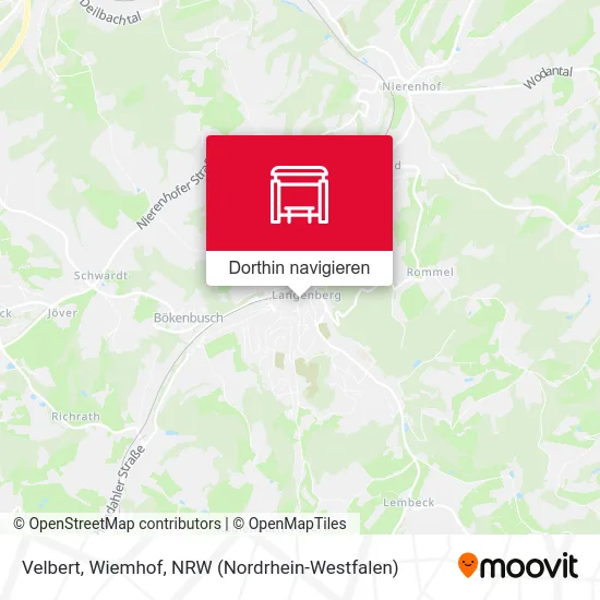 Velbert, Wiemhof Karte